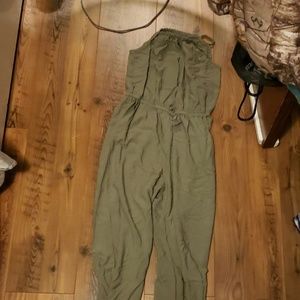 A green pantsuit